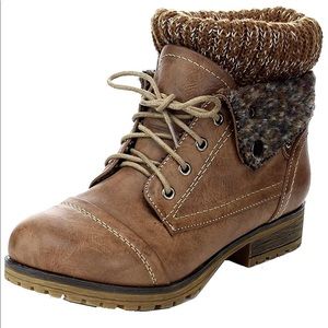 Refresh Combat Lace up Ankle Bootie